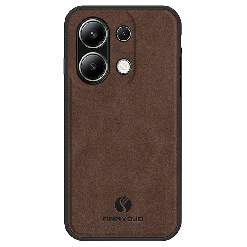 ANNYOJO For Xiaomi Redmi Note 13 4G Case Leather+PC+TPU Shock-absorbed Phone Cover ANNYOJO For Xiaomi Redmi Note 13 4G Case Leather+PC+TPU Shock-absorbed Phone Cover
